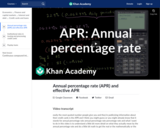 Annual percentage rate (APR) and effective APR