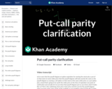 Put-call parity clarification