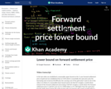 Lower bound on forward settlement price