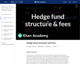 Hedge fund structure and fees