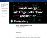 Simple merger arbitrage with share acquisition