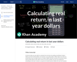 Finance & Economics: Calculating Real Return in Last Year Dollars