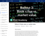 Financial Bailout 3: Book Value Vs. Market Value