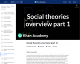 Social theories overview (part 1)