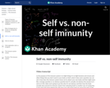 Self vs. non-self immunity