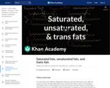 Saturated fats, unsaturated fats, and trans fats