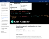 Population growth rate based on birth and death rates