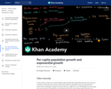 Per capita population growth and exponential growth