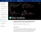 Logistic growth versus exponential growth