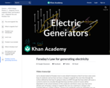 Faraday's Law for generating electricity