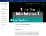 Thin Film Interference part 1