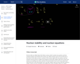 Nuclear stability and nuclear equations