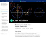 Distance or arc length from angular displacement