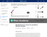 Identifying force vectors for pendulum: Worked example