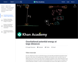 Gravitational potential energy at large distances