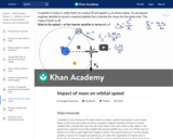 Impact of mass on orbital speed