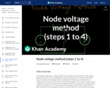 Node voltage method (steps 1 to 4)