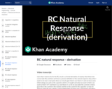 RC natural response - derivation