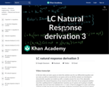 LC natural response derivation 3