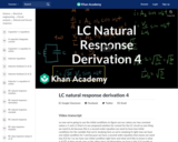 LC natural response derivation 4