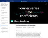 Fourier coefficients for sine terms