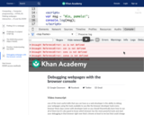 Debugging webpages with the browser console