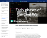 Early phases of Civil War and Antietam