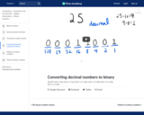 Converting decimal numbers to binary