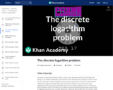 The discrete logarithm problem