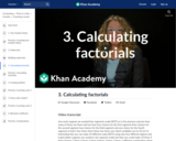 3. Calculating factorials