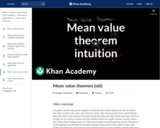 Calculus: Mean Value Theorem