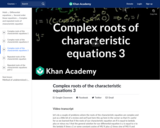 Differential Equations: Complex Roots of the Characteristic Equations 3