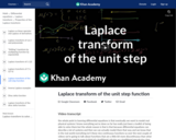 Differential Equations: Laplace Transform of the Unit Step Function