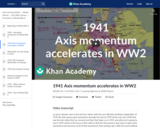 1941 Axis momentum accelerates in WW2