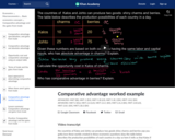 Comparative advantage worked example