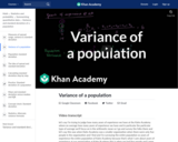 Statistics: Variance of a Population