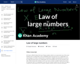 Statistics: Law of Large Numbers