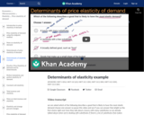 Determinants of elasticity example