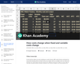 How costs change when fixed and variable costs change