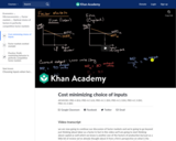 Cost minimizing choice of inputs