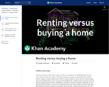 Renting versus buying a home