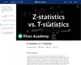 Statistics: Z-Statistics vs. T-Statistics