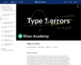 Statistics: Type 1 Errors