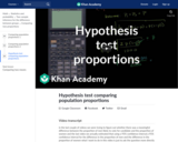 Statistics: Hypothesis Test Comparing Population Proportions