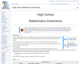 High School Mathematics Extensions