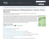 International Advances in Writing Research: Cultures, Places, Measures