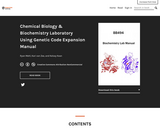 Chemical Biology & Biochemistry Laboratory Using Genetic Code Expansion Manual