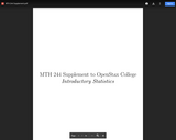 MTH 244 Supplement to OpenStax College  Introductory Statistics