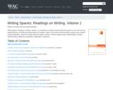 Writing Spaces: Readings on Writings Volume 1