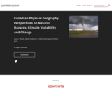 Canadian Physical Geography Perspectives on Natural Hazards, Climate Variability and Change
